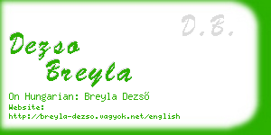 dezso breyla business card